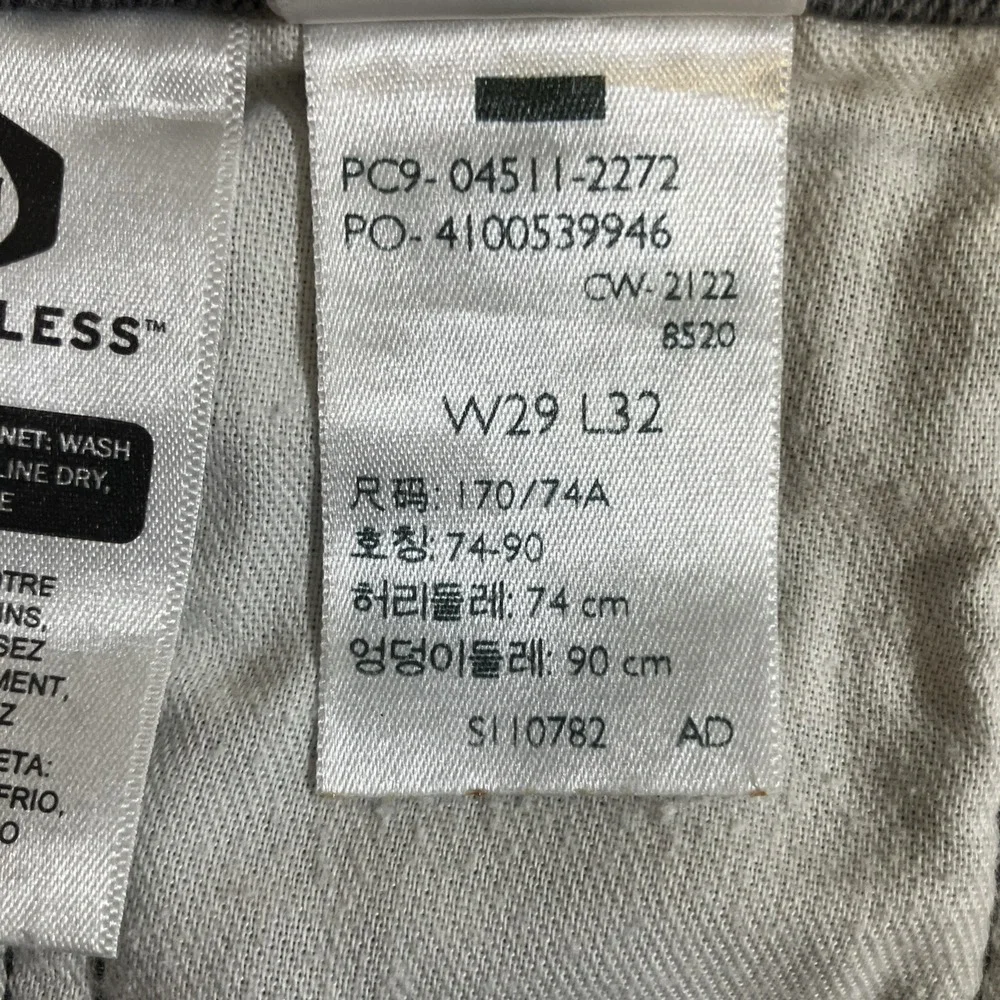 Levi's 511 Slim Fit Jeans Mens 29x32 Gray Stretch Denim WaterLess